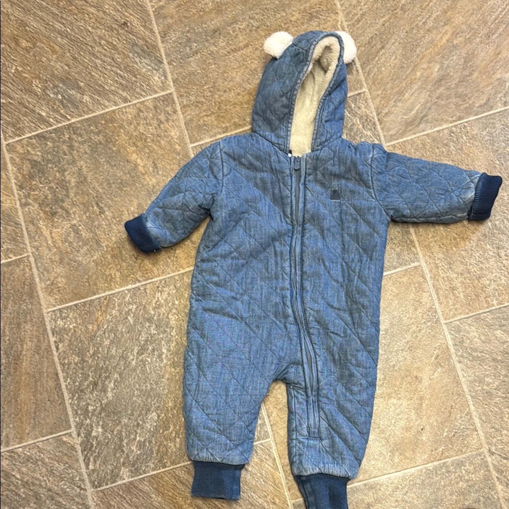 GAP Quilted Blue Kids Footie